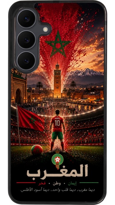 Samsung Galaxy S25 FE Case Hülle - Silikon schwarz Fussball Marokko splash 2026