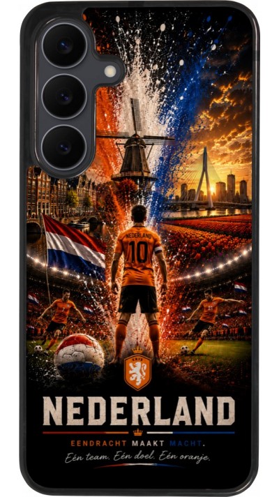 Samsung Galaxy S25 FE Case Hülle - Silikon schwarz Fussball Niederlande splash 2026