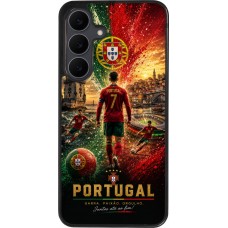 Samsung Galaxy S25 FE Case Hülle - Silikon schwarz Fussball Portugal splash 2026