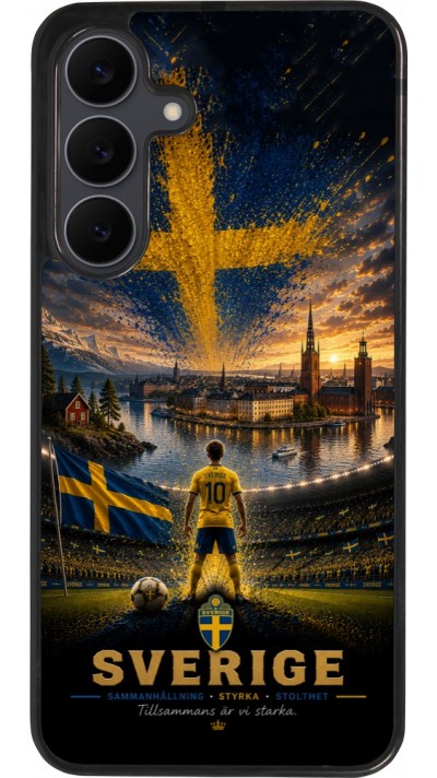 Samsung Galaxy S25 FE Case Hülle - Silikon schwarz Fussball Schweden splash 2026