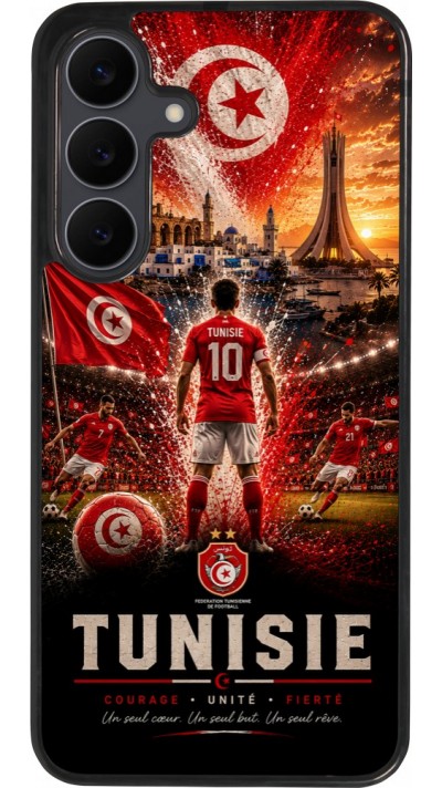 Samsung Galaxy S25 FE Case Hülle - Silikon schwarz Fussball Tunesien splash 2026