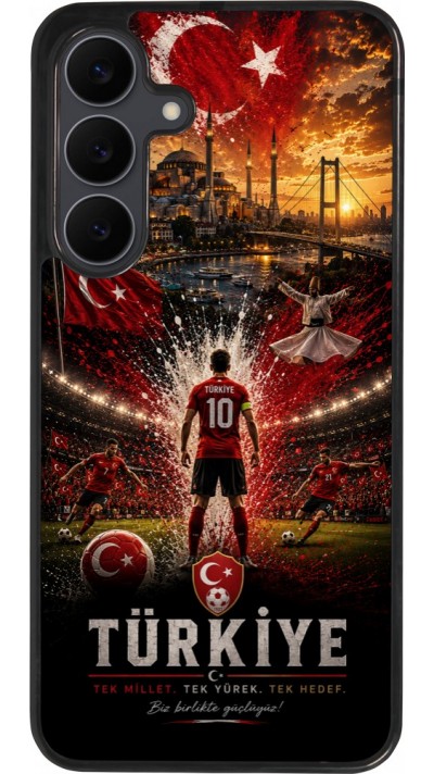 Samsung Galaxy S25 FE Case Hülle - Silikon schwarz Fussball Türkei splash 2026