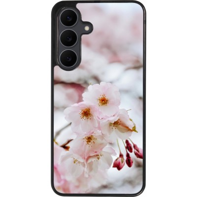 Samsung Galaxy S25 FE Case Hülle - Silikon schwarz Cherry tree Spring 2026