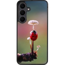 Coque Samsung Galaxy S25 FE - Silicone rigide noir Ladybird on a mushroom Spring 2026