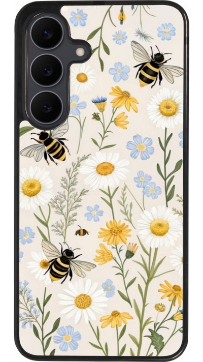 Samsung Galaxy S25 FE Case Hülle - Silikon schwarz Pattern bees Spring 2026
