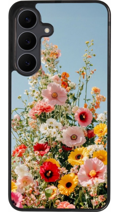 Samsung Galaxy S25 FE Case Hülle - Silikon schwarz Spring flowers Spring 2026