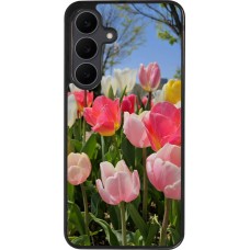 Samsung Galaxy S25 FE Case Hülle - Silikon schwarz Tulips Spring 2026