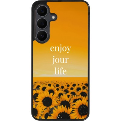 Samsung Galaxy S25 FE Case Hülle - Silikon schwarz Summer 2025 Enjoy your life