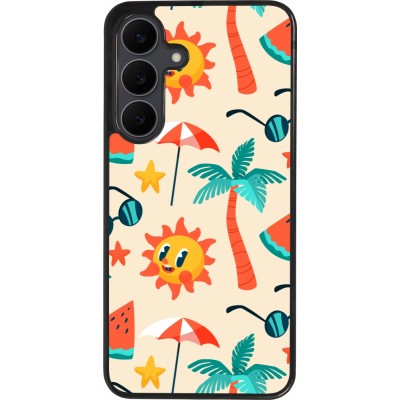 Samsung Galaxy S25 FE Case Hülle - Silikon schwarz Summer 2025 Pattern soleil