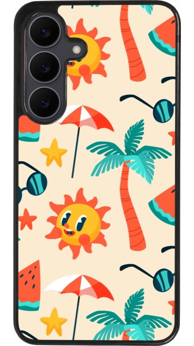 Samsung Galaxy S25 FE Case Hülle - Silikon schwarz Summer 2025 Pattern soleil