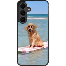 Coque Samsung Galaxy S25 FE - Silicone rigide noir Summer Dog on Paddle