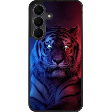 Coque Samsung Galaxy S25 FE - Silicone rigide noir Tiger Blue Red