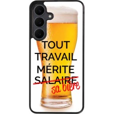 Samsung Galaxy S25 FE Case Hülle - Silikon schwarz Tout travail mérite sa bière
