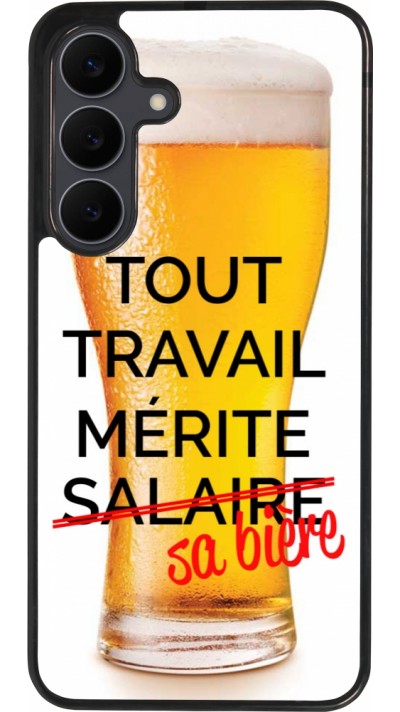 Samsung Galaxy S25 FE Case Hülle - Silikon schwarz Tout travail mérite sa bière