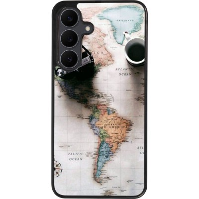 Coque Samsung Galaxy S25 FE - Silicone rigide noir Travel 01