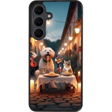 Coque Samsung Galaxy S25 FE - Silicone rigide noir Valentine 2024 Dog & Cat Candlelight