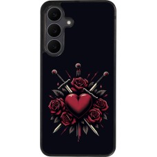 Coque Samsung Galaxy S25 FE - Silicone rigide noir Valentine 2024 gothic love