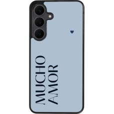 Samsung Galaxy S25 FE Case Hülle - Silikon schwarz Valentine 2024 mucho amor azul