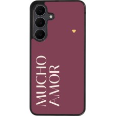 Samsung Galaxy S25 FE Case Hülle - Silikon schwarz Valentine 2024 mucho amor rosado