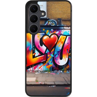 Samsung Galaxy S25 FE Case Hülle - Silikon schwarz Valentin 2025 Liebe U Tag