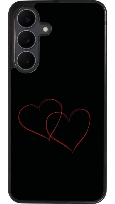 Samsung Galaxy S25 FE Case Hülle - Silikon schwarz Valentine 2023 attached heart