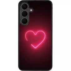 Samsung Galaxy S25 FE Case Hülle - Silikon schwarz Valentine 2023 single neon heart