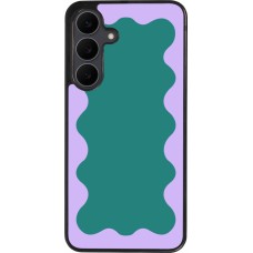 Samsung Galaxy S25 FE Case Hülle - Silikon schwarz Wavy Rectangle Green Purple