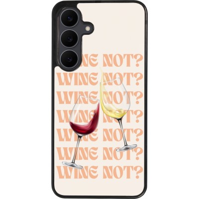 Coque Samsung Galaxy S25 FE - Silicone rigide noir Wine not