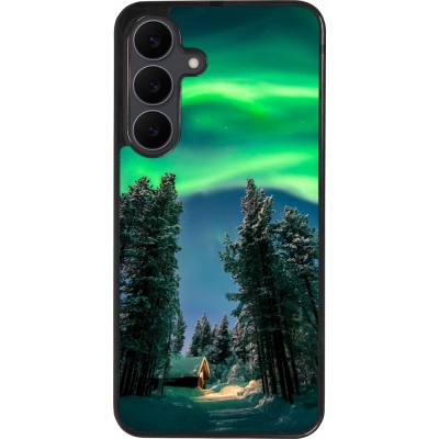 Samsung Galaxy S25 FE Case Hülle - Silikon schwarz Winter 22 Northern Lights