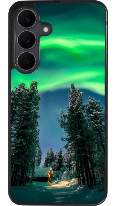 Samsung Galaxy S25 FE Case Hülle - Silikon schwarz Winter 22 Northern Lights