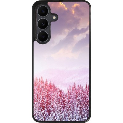 Samsung Galaxy S25 FE Case Hülle - Silikon schwarz Winter 22 Pink Forest