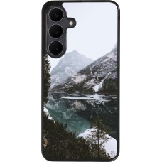 Samsung Galaxy S25 FE Case Hülle - Silikon schwarz Winter 22 snowy mountain and lake