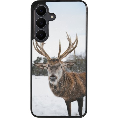 Samsung Galaxy S25 FE Case Hülle - Silikon schwarz Winter 25 Winter reindeer