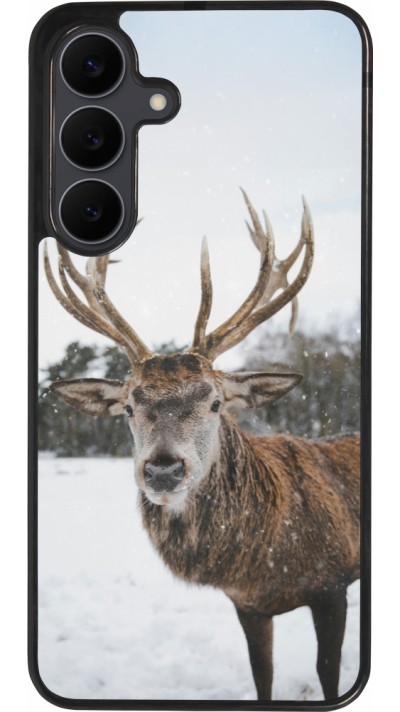 Samsung Galaxy S25 FE Case Hülle - Silikon schwarz Winter 25 Winter reindeer