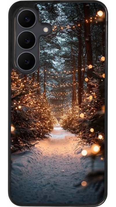 Samsung Galaxy S25 FE Case Hülle - Silikon schwarz Winter 25 Winter snowy road
