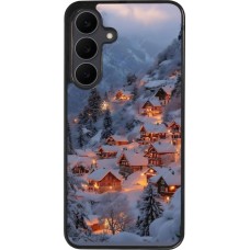 Samsung Galaxy S25 FE Case Hülle - Silikon schwarz Winter 25 Winter snowy village