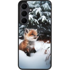Samsung Galaxy S25 FE Case Hülle - Silikon schwarz Weihnachten 2023 Fuechslein Tanne
