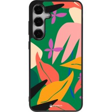 Coque Samsung Galaxy S25+ - Silicone rigide noir Abstract Jungle