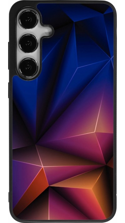 Coque Samsung Galaxy S25+ - Silicone rigide noir Abstract Triangles 