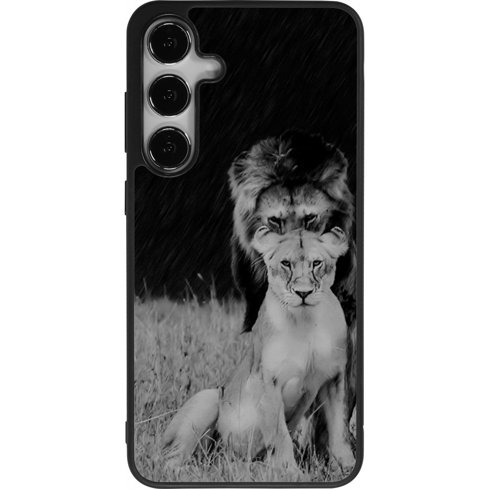 Coque Samsung Galaxy S25+ - Silicone rigide noir Angry lions