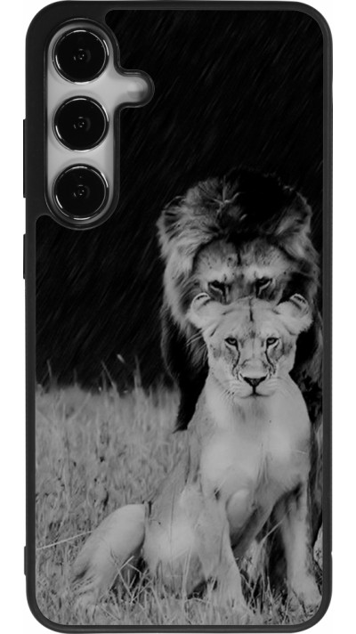 Coque Samsung Galaxy S25+ - Silicone rigide noir Angry lions