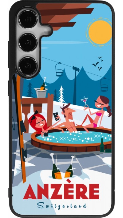 Coque Samsung Galaxy S25+ - Silicone rigide noir Anzère Mountain Jacuzzi
