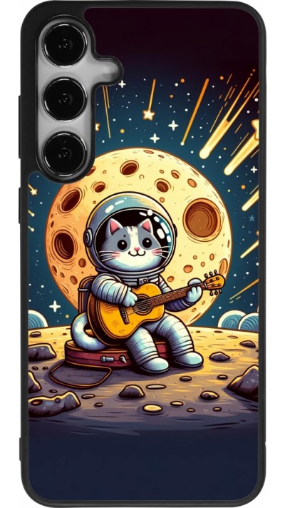 Coque Samsung Galaxy S25+ - Silicone rigide noir AstroCat RockLune