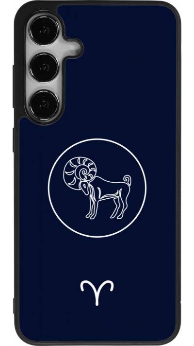 Coque Samsung Galaxy S25+ - Silicone rigide noir Astrologie Bélier