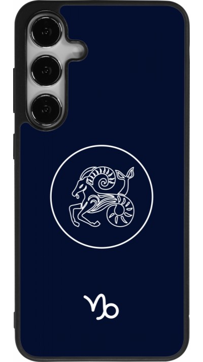 Coque Samsung Galaxy S25+ - Silicone rigide noir Astrologie Capricorne