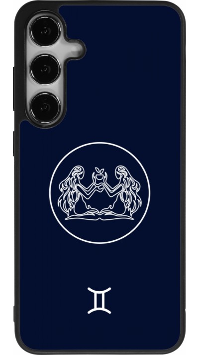 Coque Samsung Galaxy S25+ - Silicone rigide noir Astrologie Gémeaux