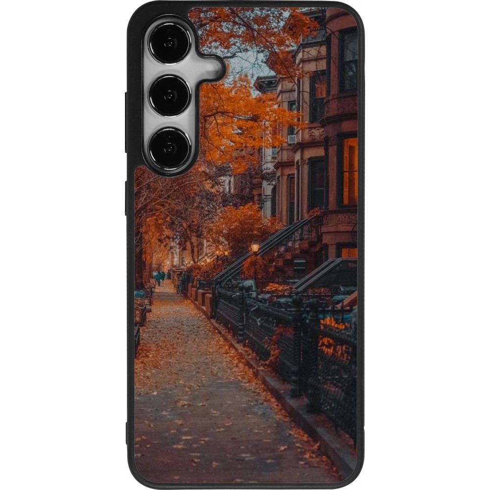 Coque Samsung Galaxy S25+ - Silicone rigide noir Autumn 2024 city