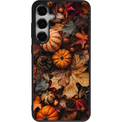 Coque Samsung Galaxy S25+ - Silicone rigide noir Autumn 25 Pumpkin