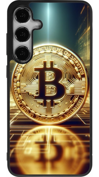 Samsung Galaxy S25+ Case Hülle - Silikon schwarz Bitcoin Stehen