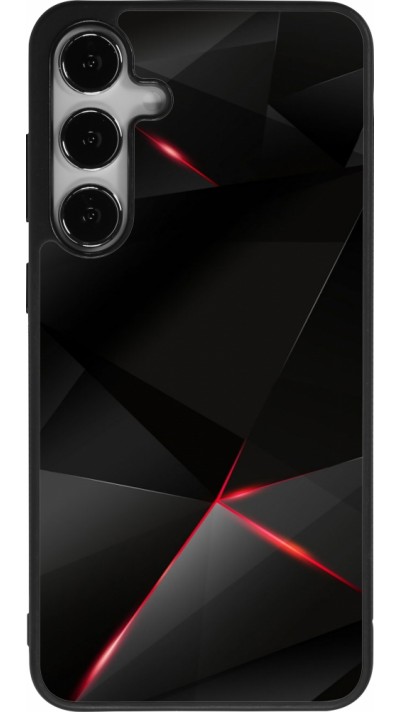Samsung Galaxy S25+ Case Hülle - Silikon schwarz Black Red Lines